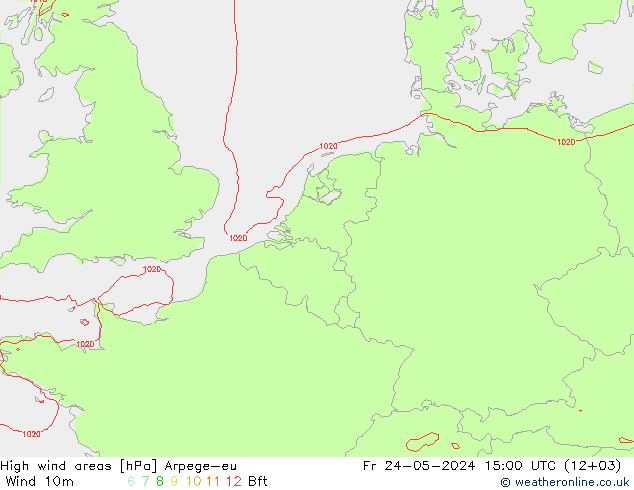 yüksek rüzgarlı alanlar Arpege-eu Cu 24.05.2024 15 UTC