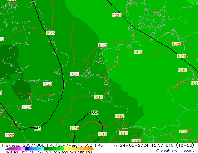 Thck 500-1000hPa Arpege-eu Fr 24.05.2024 15 UTC