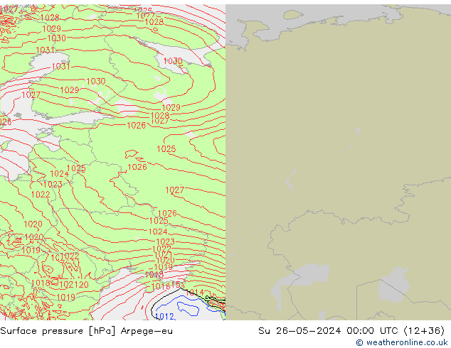 pression de l'air Arpege-eu dim 26.05.2024 00 UTC
