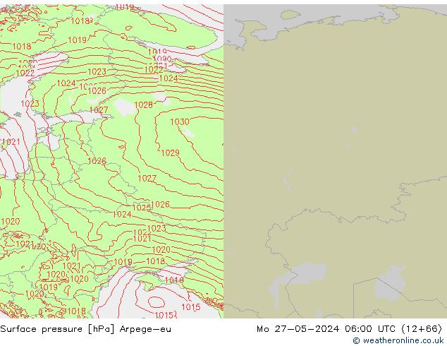 Luchtdruk (Grond) Arpege-eu ma 27.05.2024 06 UTC