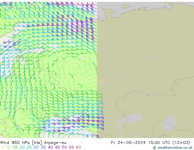  850 hPa Arpege-eu  24.05.2024 15 UTC