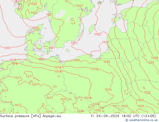 Yer basıncı Arpege-eu Cu 24.05.2024 18 UTC