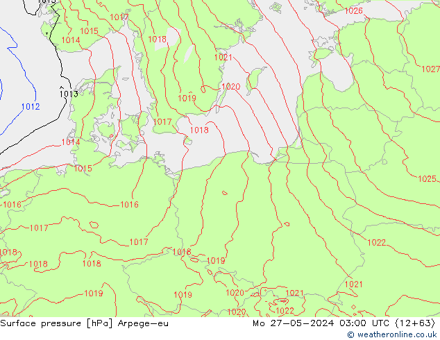 Luchtdruk (Grond) Arpege-eu ma 27.05.2024 03 UTC