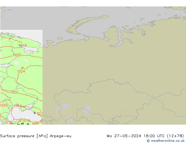 pressão do solo Arpege-eu Seg 27.05.2024 18 UTC