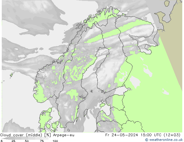 Wolken (mittel) Arpege-eu Fr 24.05.2024 15 UTC