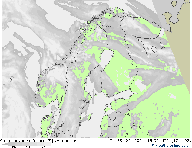 zachmurzenie (środk.) Arpege-eu wto. 28.05.2024 18 UTC