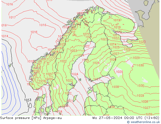 Bodendruck Arpege-eu Mo 27.05.2024 00 UTC