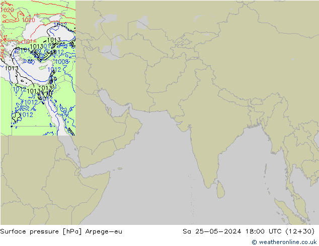 pression de l'air Arpege-eu sam 25.05.2024 18 UTC