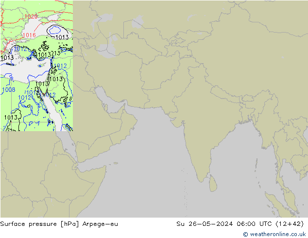 приземное давление Arpege-eu Вс 26.05.2024 06 UTC