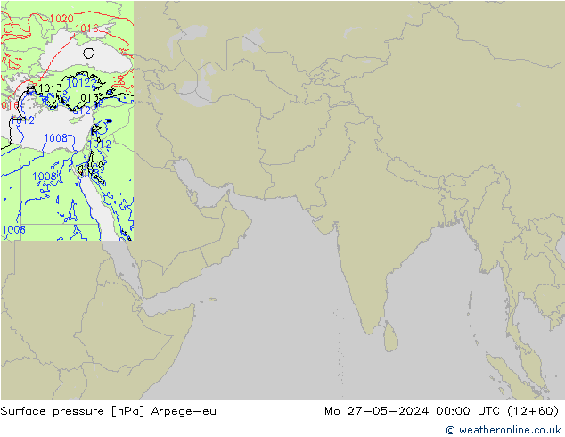 Surface pressure Arpege-eu Mo 27.05.2024 00 UTC