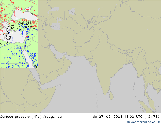 Presión superficial Arpege-eu lun 27.05.2024 18 UTC