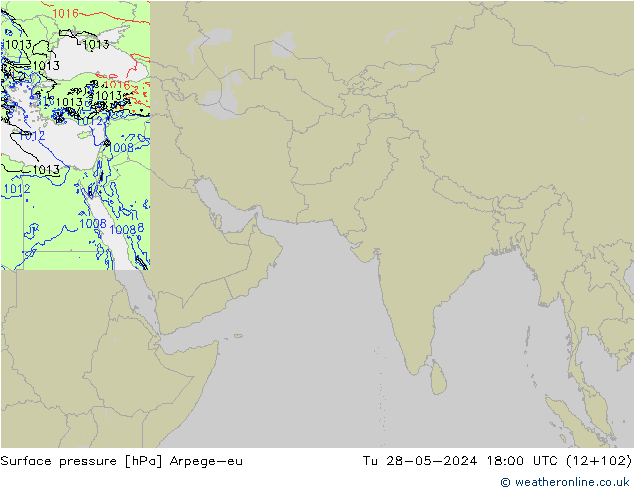 Surface pressure Arpege-eu Tu 28.05.2024 18 UTC