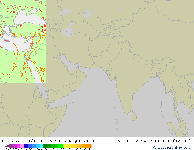 Thck 500-1000hPa Arpege-eu Tu 28.05.2024 09 UTC