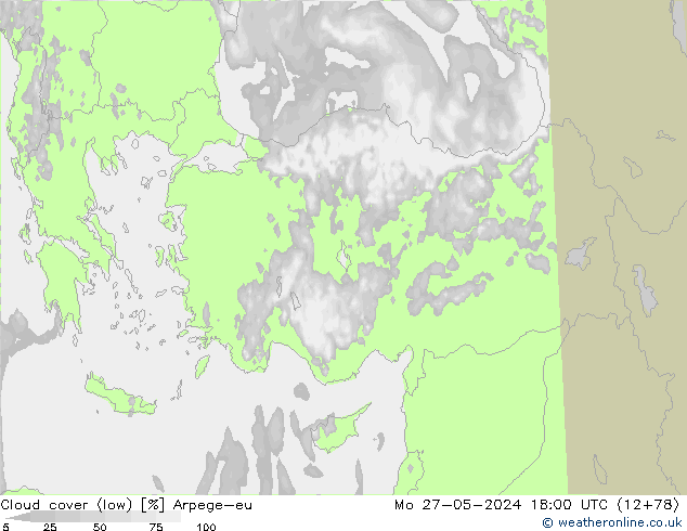 Nubes bajas Arpege-eu lun 27.05.2024 18 UTC