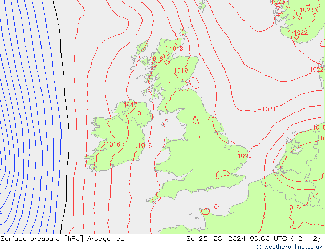 pressão do solo Arpege-eu Sáb 25.05.2024 00 UTC