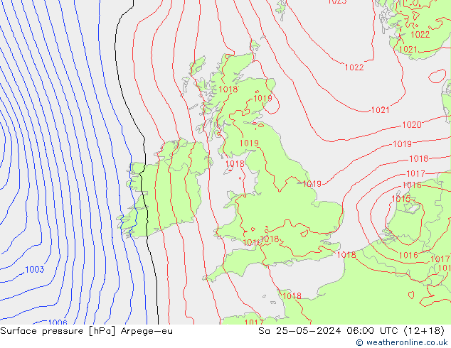 pression de l'air Arpege-eu sam 25.05.2024 06 UTC