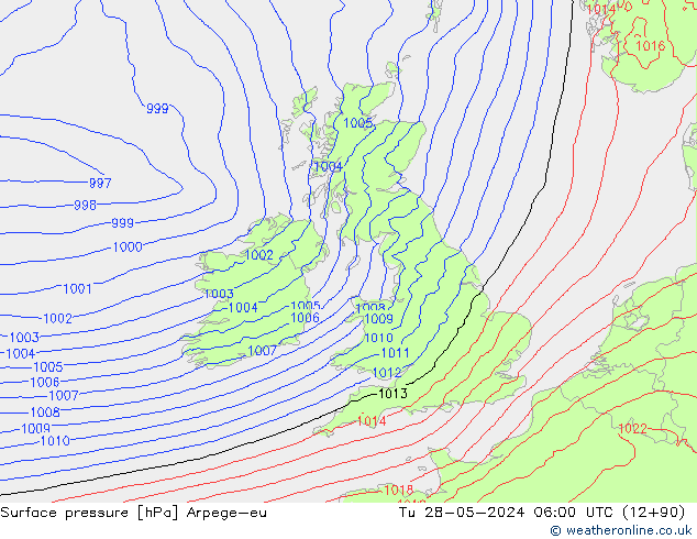 Luchtdruk (Grond) Arpege-eu di 28.05.2024 06 UTC