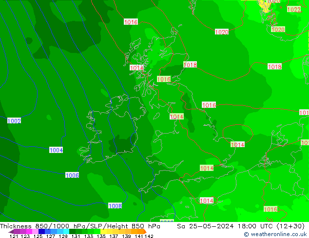 Thck 850-1000 hPa Arpege-eu Sáb 25.05.2024 18 UTC