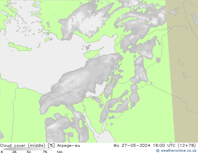 Nuages (moyen) Arpege-eu lun 27.05.2024 18 UTC