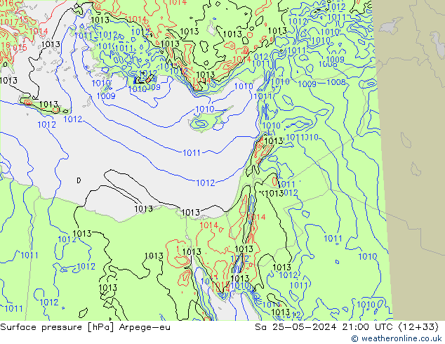 pression de l'air Arpege-eu sam 25.05.2024 21 UTC