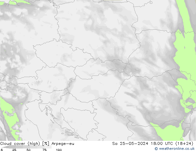 Nubes altas Arpege-eu sáb 25.05.2024 18 UTC