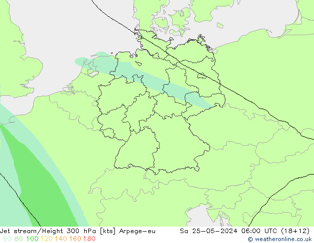 Prąd strumieniowy Arpege-eu so. 25.05.2024 06 UTC