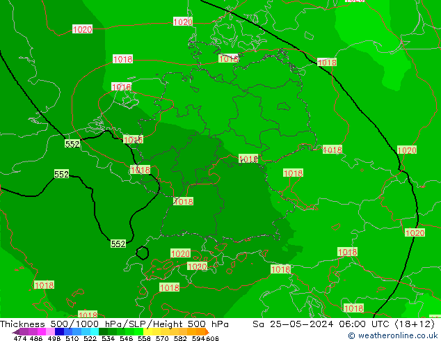 Thck 500-1000hPa Arpege-eu sab 25.05.2024 06 UTC