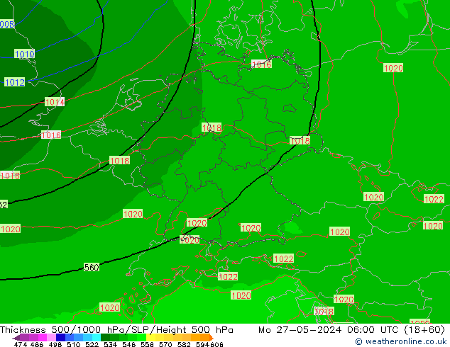 Thck 500-1000hPa Arpege-eu lun 27.05.2024 06 UTC