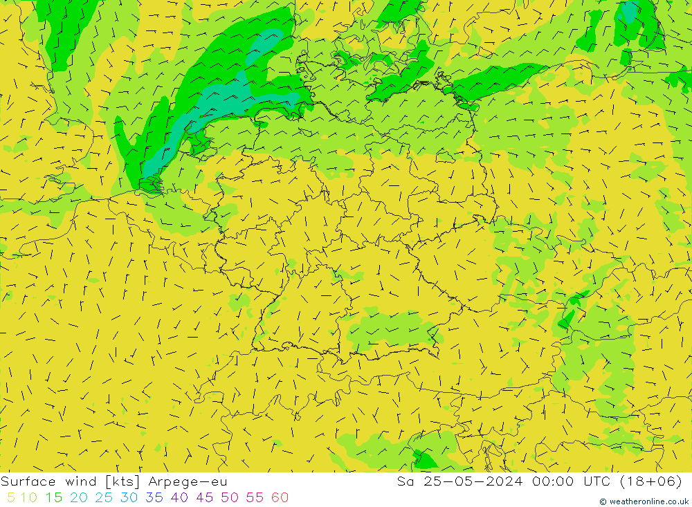 Bodenwind Arpege-eu Sa 25.05.2024 00 UTC