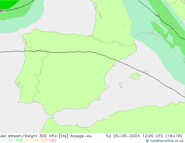 Jet Akımları Arpege-eu Cts 25.05.2024 12 UTC