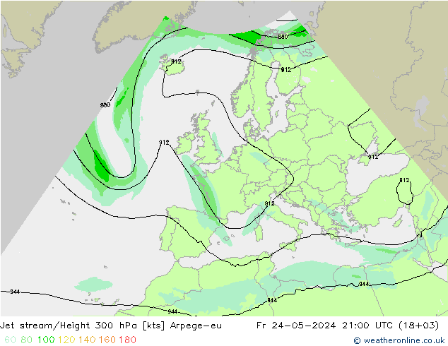 高速氣流 Arpege-eu 星期五 24.05.2024 21 UTC