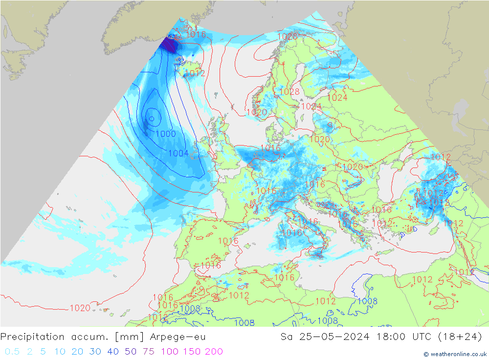 Nied. akkumuliert Arpege-eu Sa 25.05.2024 18 UTC