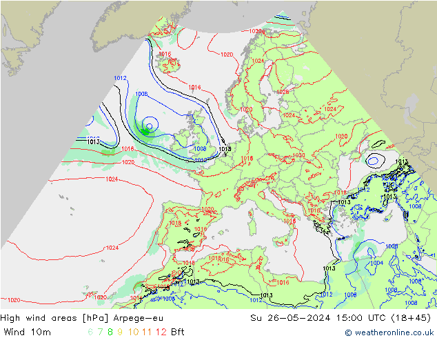 Izotacha Arpege-eu nie. 26.05.2024 15 UTC