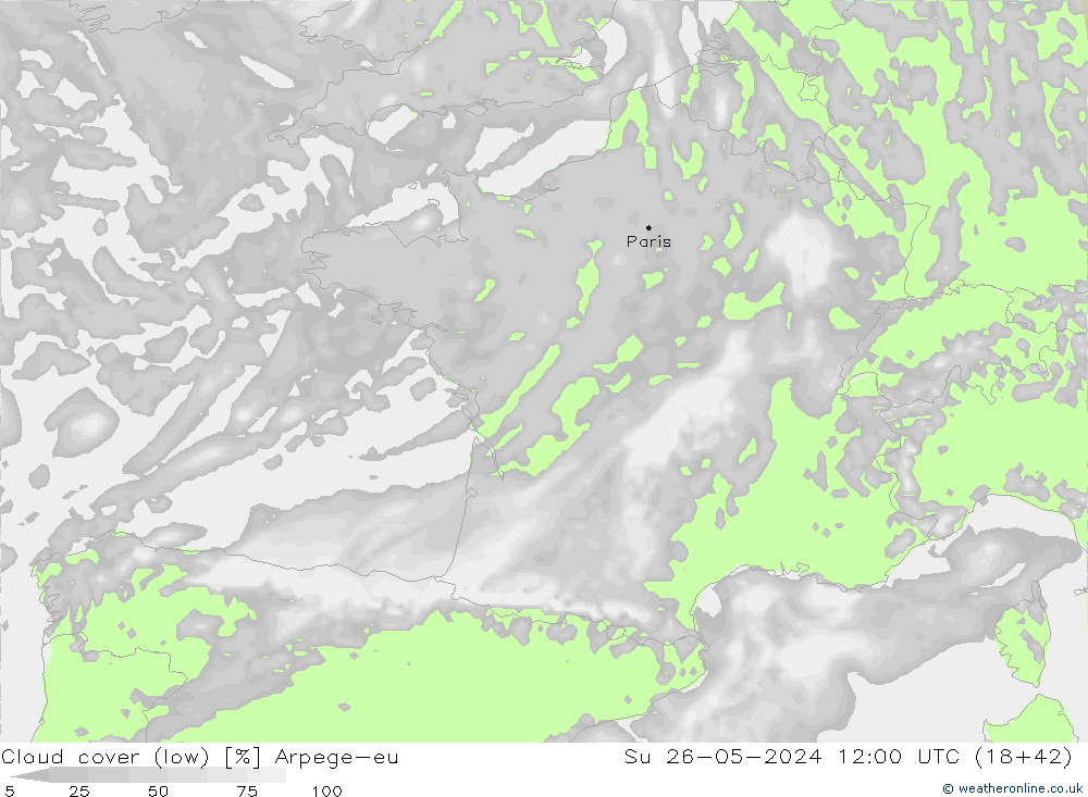 Nubes bajas Arpege-eu dom 26.05.2024 12 UTC