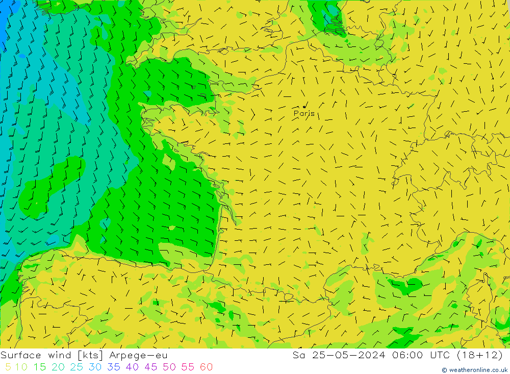  10 m Arpege-eu  25.05.2024 06 UTC