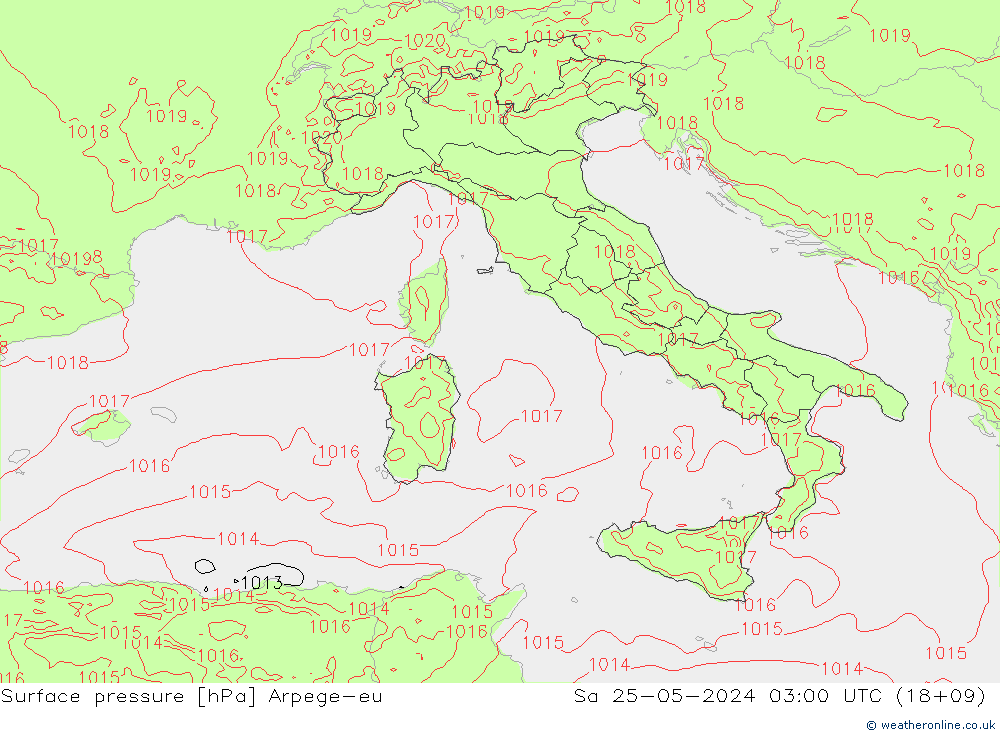 pressão do solo Arpege-eu Sáb 25.05.2024 03 UTC