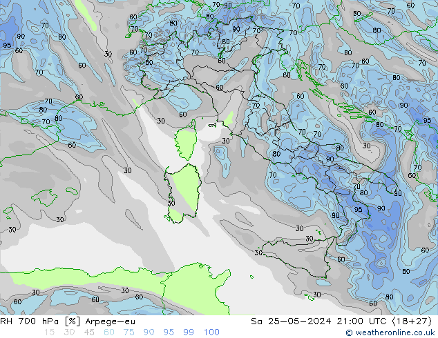 700 hPa Nispi Nem Arpege-eu Cts 25.05.2024 21 UTC