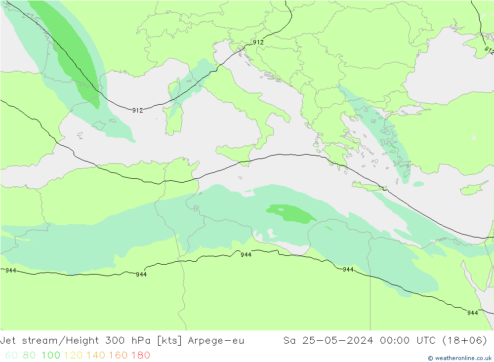 Courant-jet Arpege-eu sam 25.05.2024 00 UTC