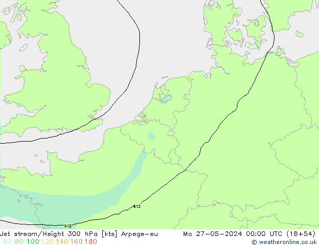 Jet stream Arpege-eu Seg 27.05.2024 00 UTC