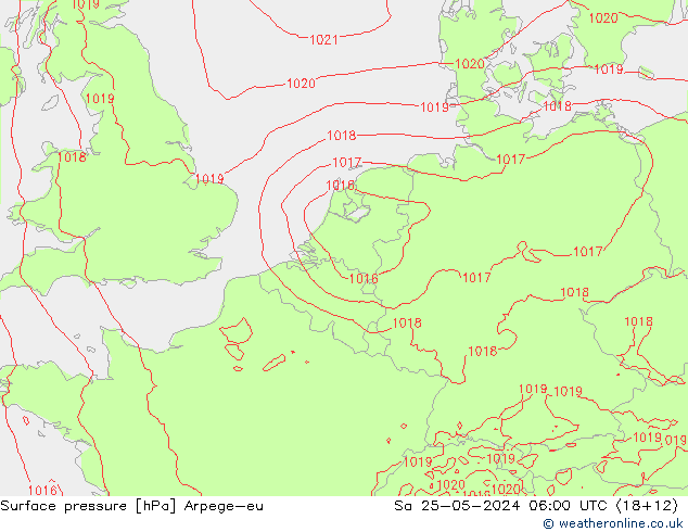 ciśnienie Arpege-eu so. 25.05.2024 06 UTC