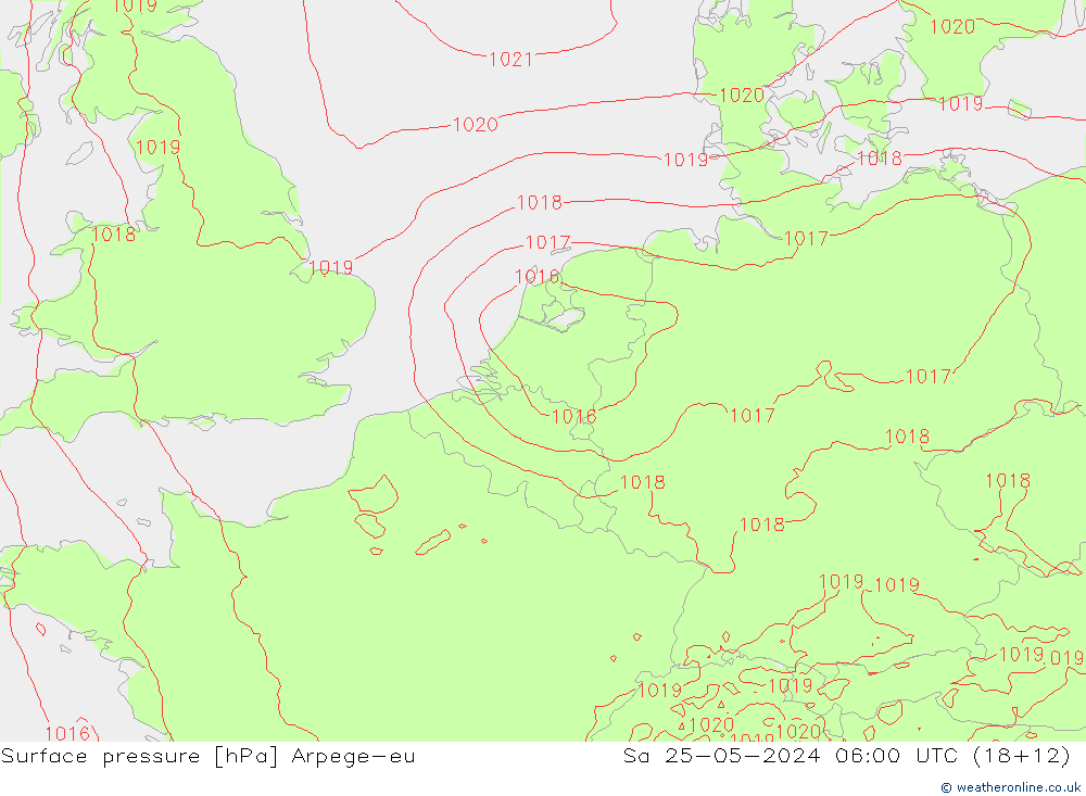 Bodendruck Arpege-eu Sa 25.05.2024 06 UTC