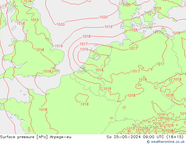 ciśnienie Arpege-eu so. 25.05.2024 09 UTC