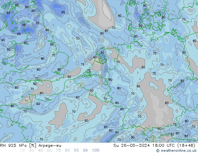 RV 925 hPa Arpege-eu zo 26.05.2024 18 UTC