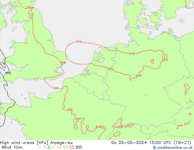 Windvelden Arpege-eu za 25.05.2024 15 UTC