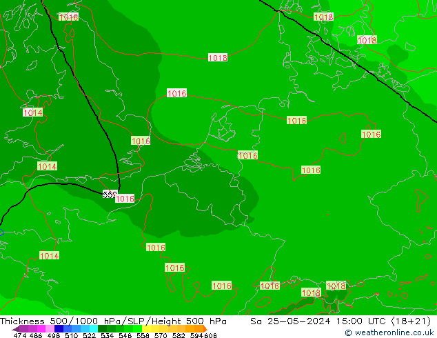 Thck 500-1000hPa Arpege-eu Sáb 25.05.2024 15 UTC