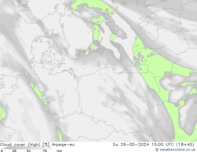 Bulutlar (yüksek) Arpege-eu Paz 26.05.2024 15 UTC