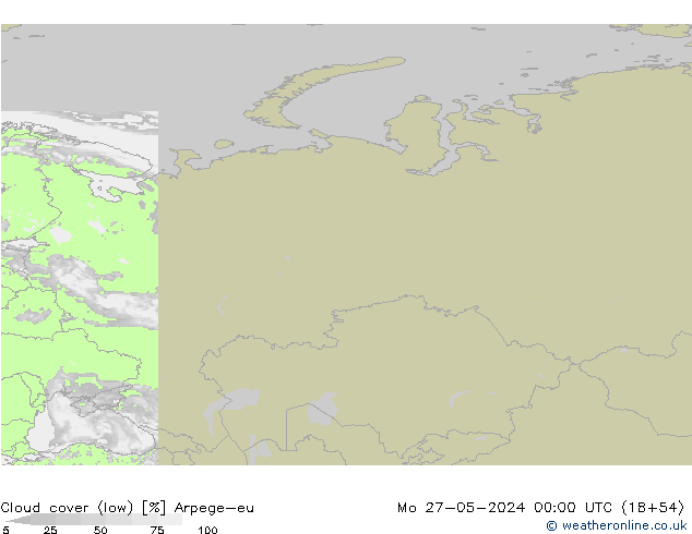 Bulutlar (düşük) Arpege-eu Pzt 27.05.2024 00 UTC