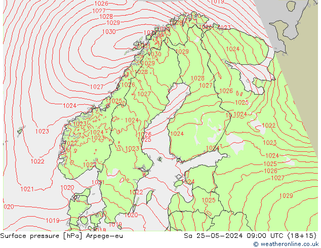 pression de l'air Arpege-eu sam 25.05.2024 09 UTC