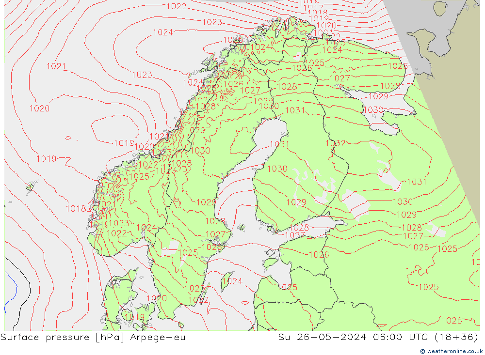 ciśnienie Arpege-eu nie. 26.05.2024 06 UTC