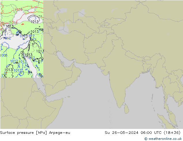 Presión superficial Arpege-eu dom 26.05.2024 06 UTC